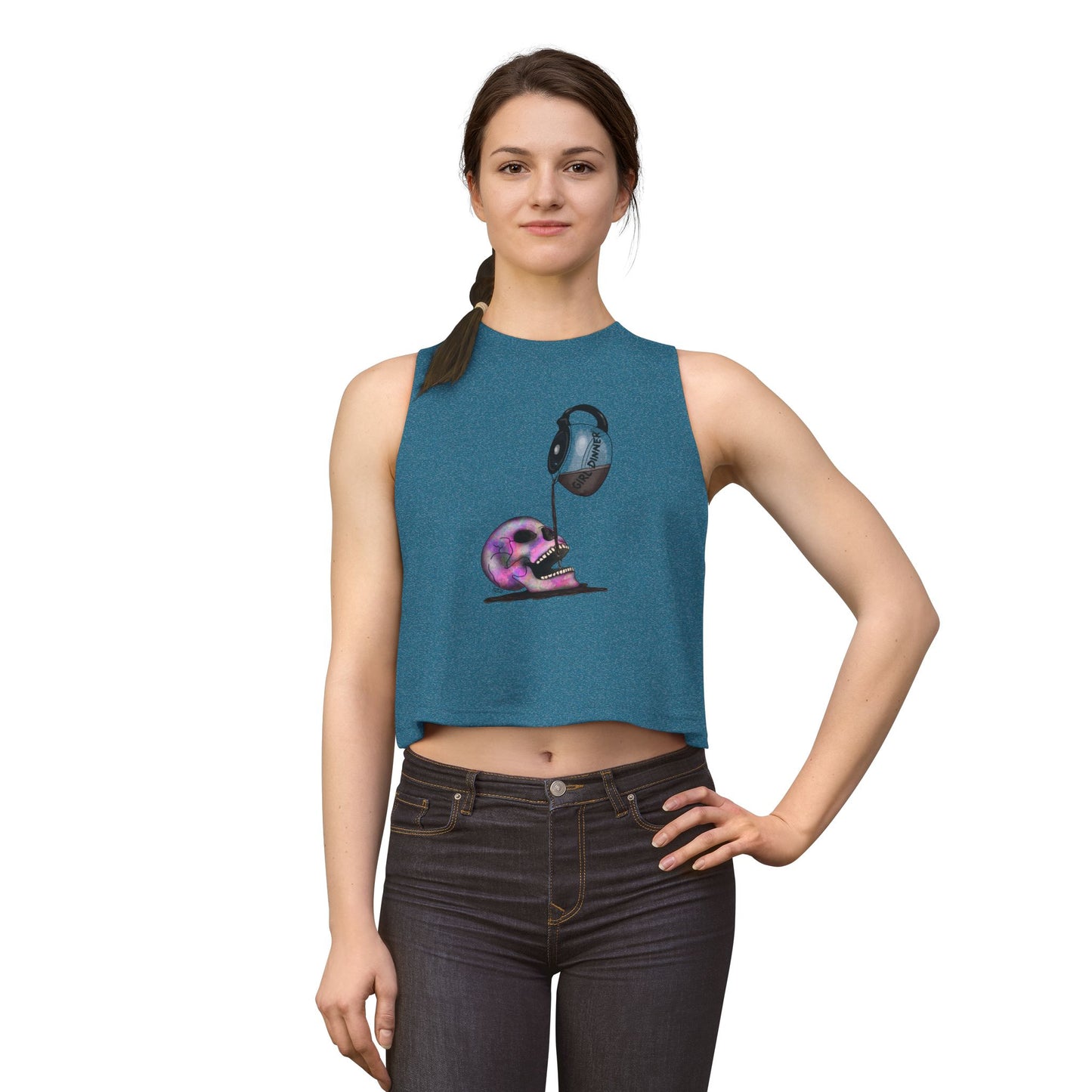 Girl Dinner cropped tank