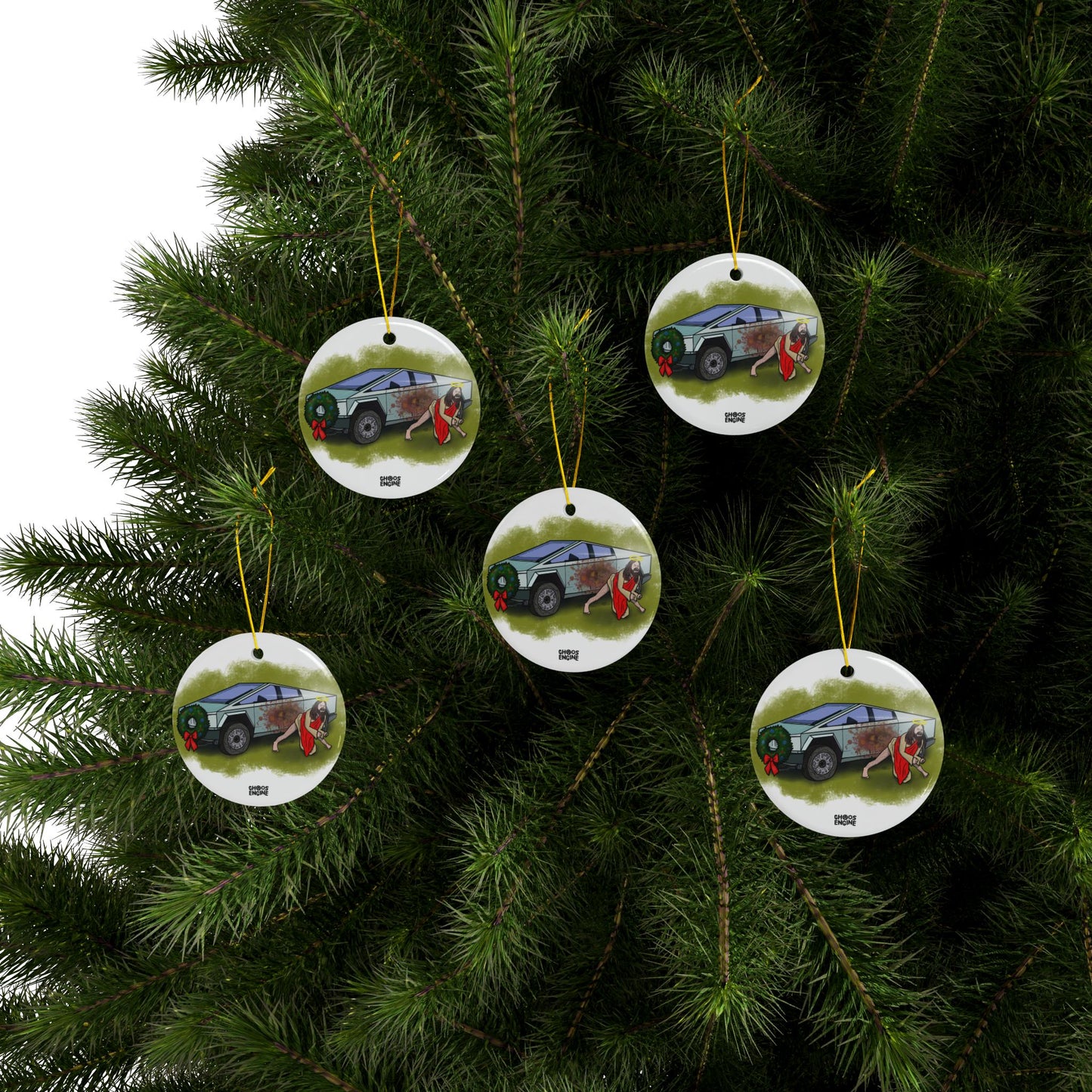 Merry Sh*tsmas ceramic ornament