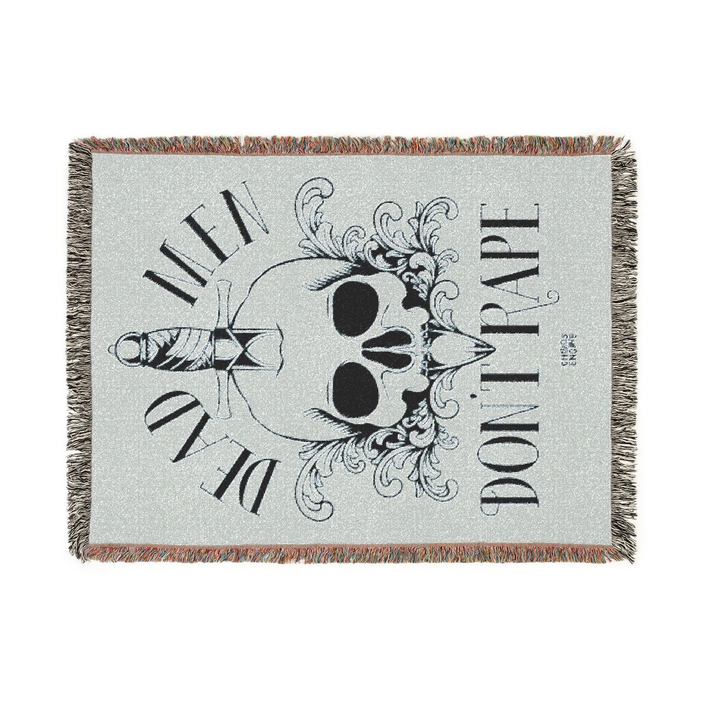 Dead Men Don't Rape woven blanket