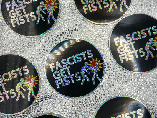 Fascists Get Fists sticker