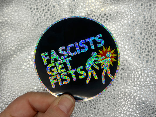 Fascists Get Fists sticker