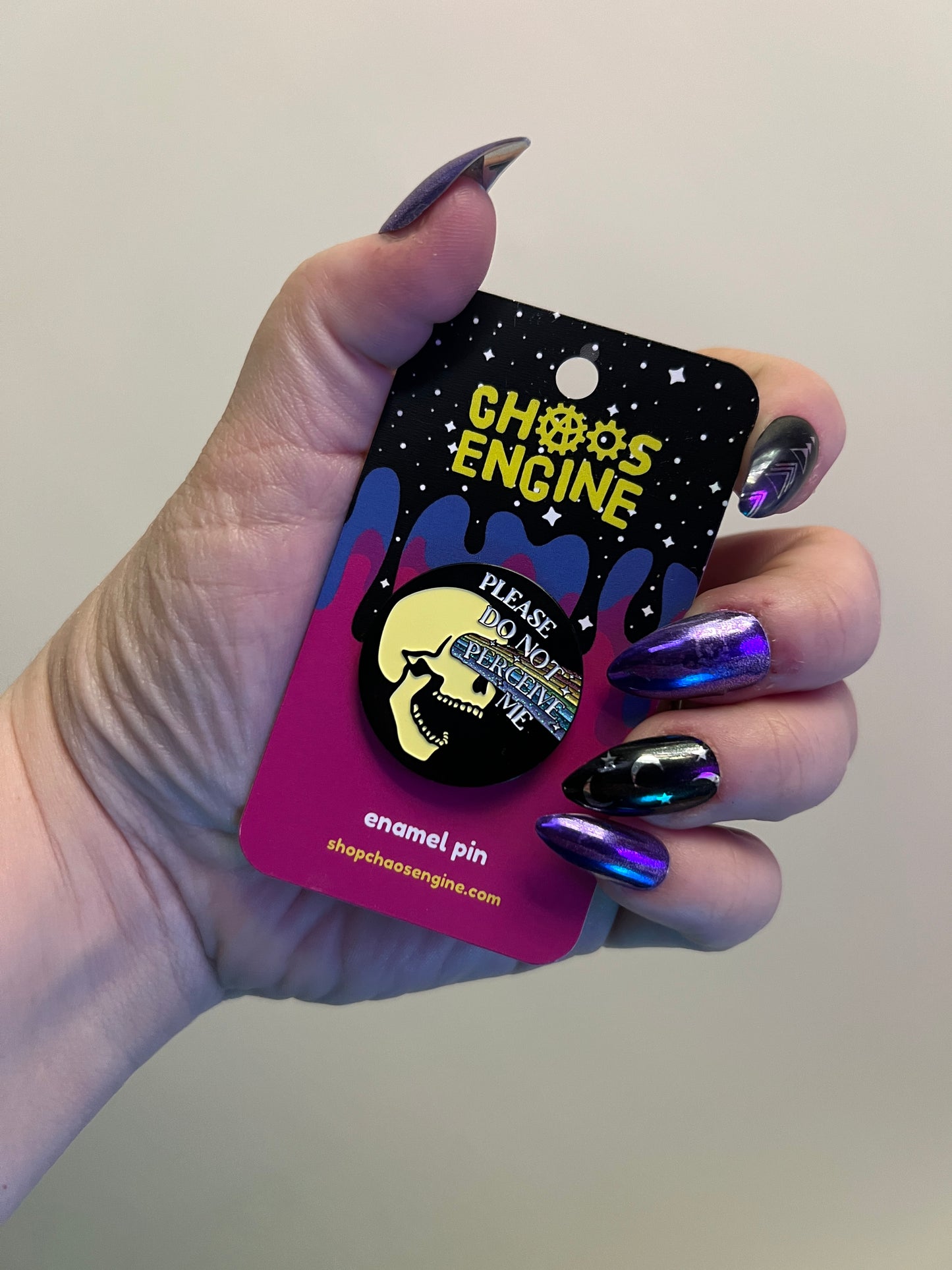 Please Do Not Perceive Me enamel pin