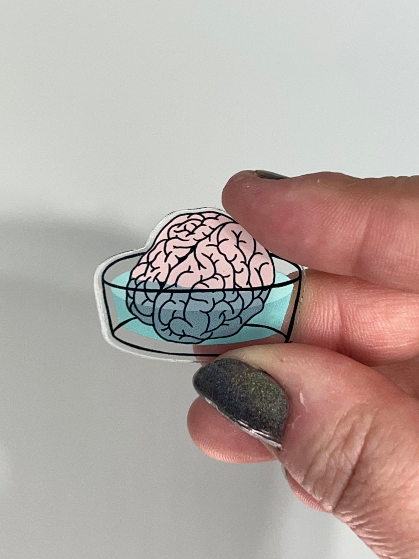 Brain Pan acrylic pin