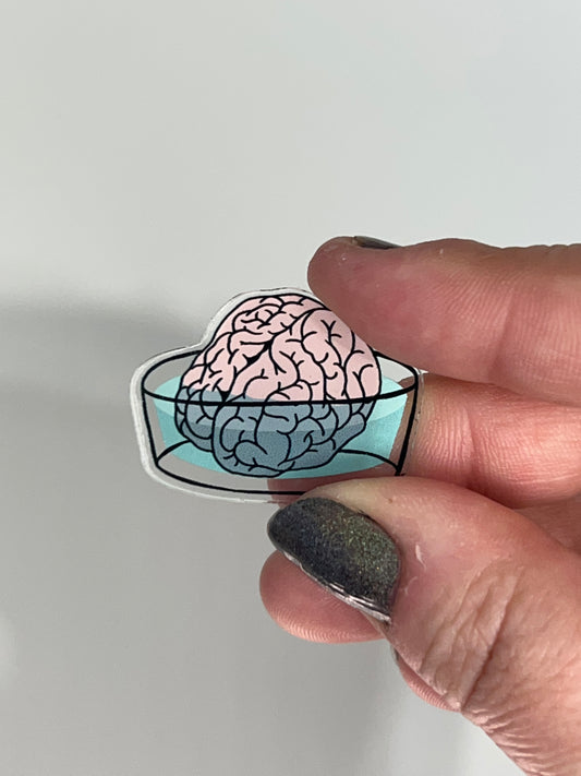 Brain Pan acrylic pin
