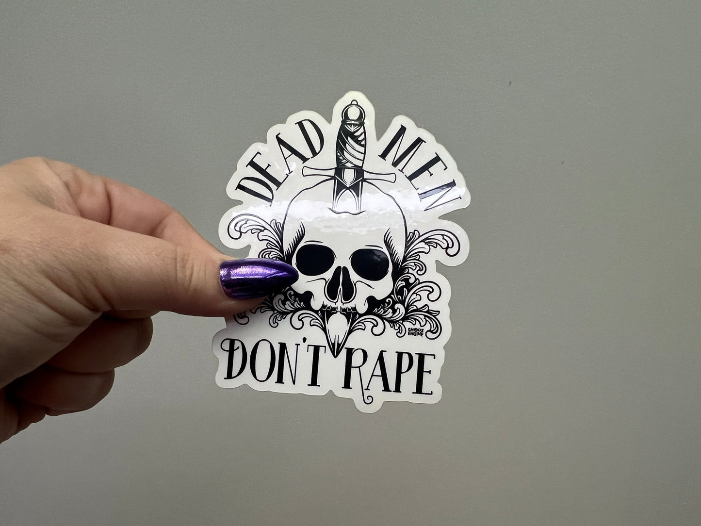 Dead Men Don't Rape vinyl sticker