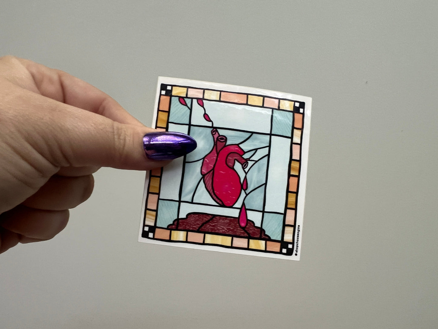 Heart of Stained Glass vinyl sticker