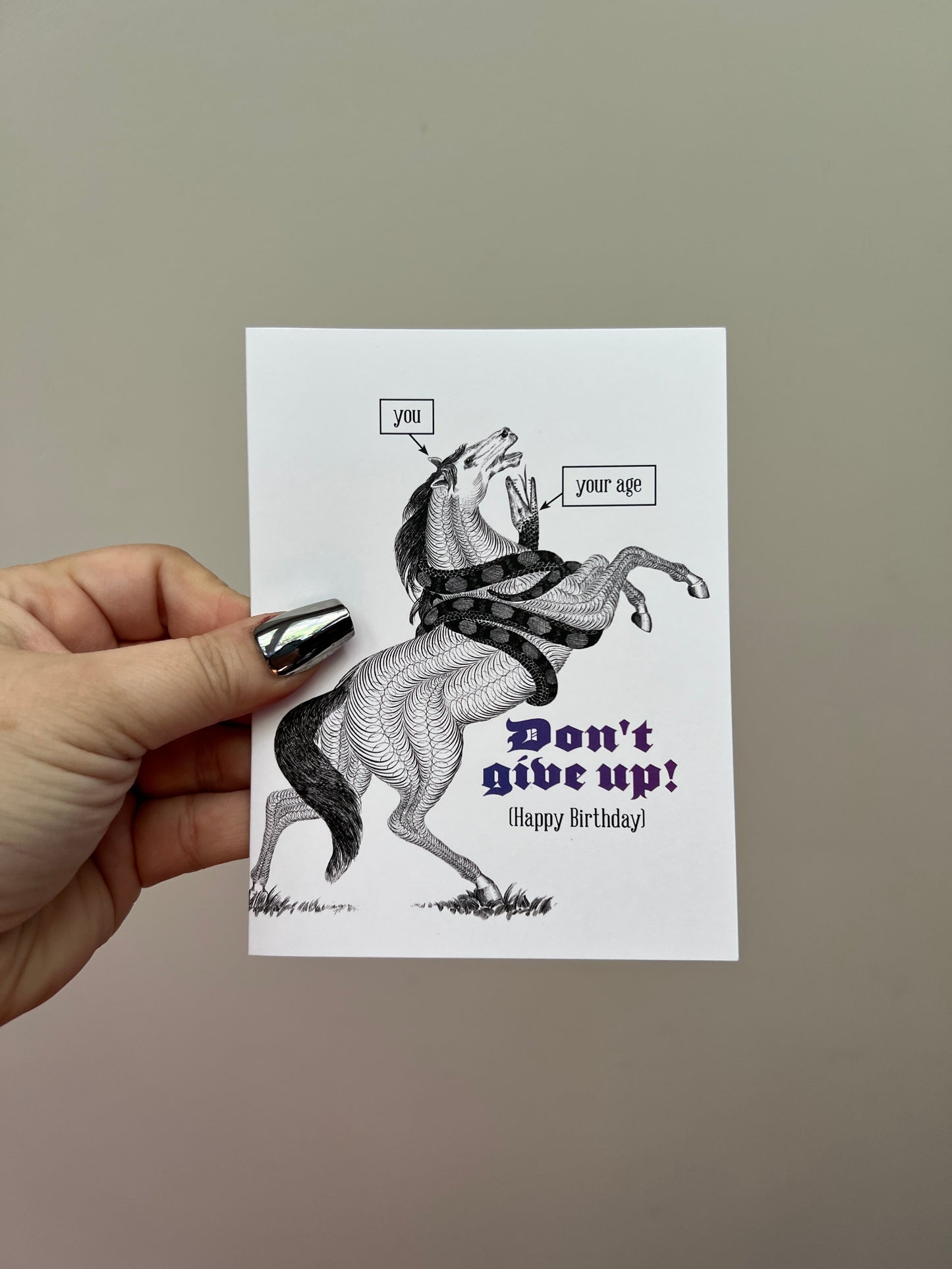 Don't Give Up card