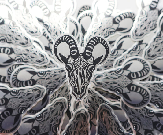 Capricorn mirror-finish sticker