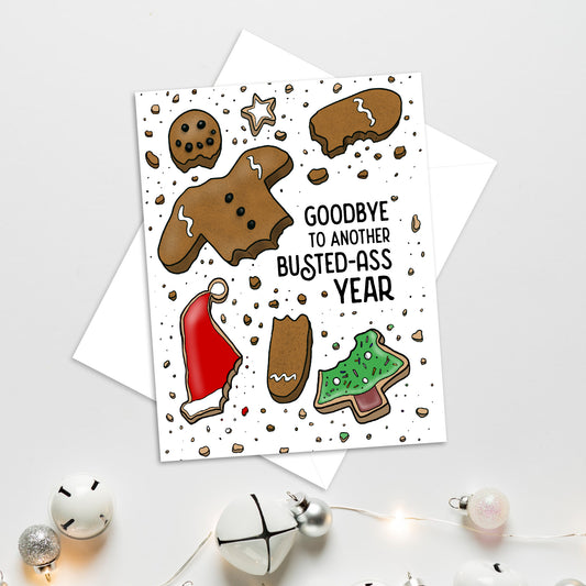 Busted-Ass Year holiday card