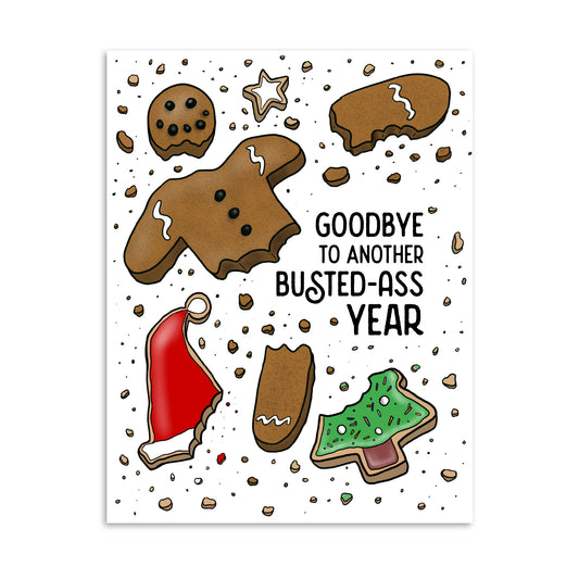 Busted-Ass Year holiday card