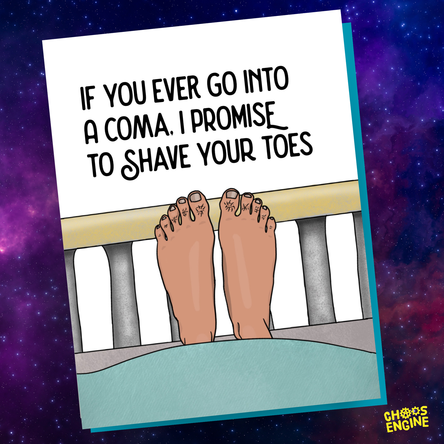 Coma Toes card