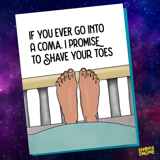 Coma Toes card