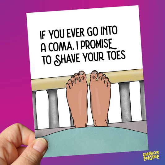 Coma Toes card