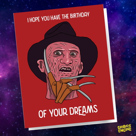 Freddy Krueger birthday card