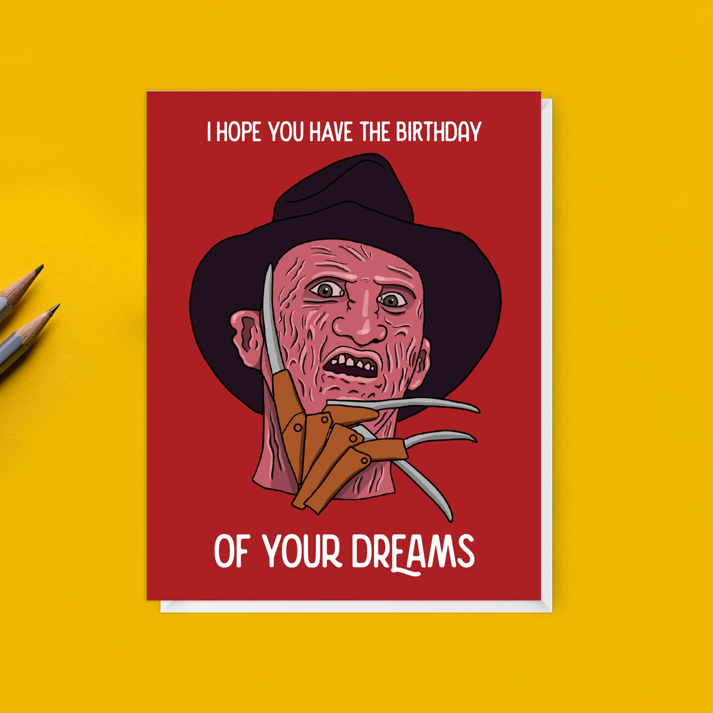 Freddy Krueger birthday card