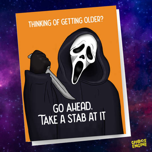 Ghostface birthday card
