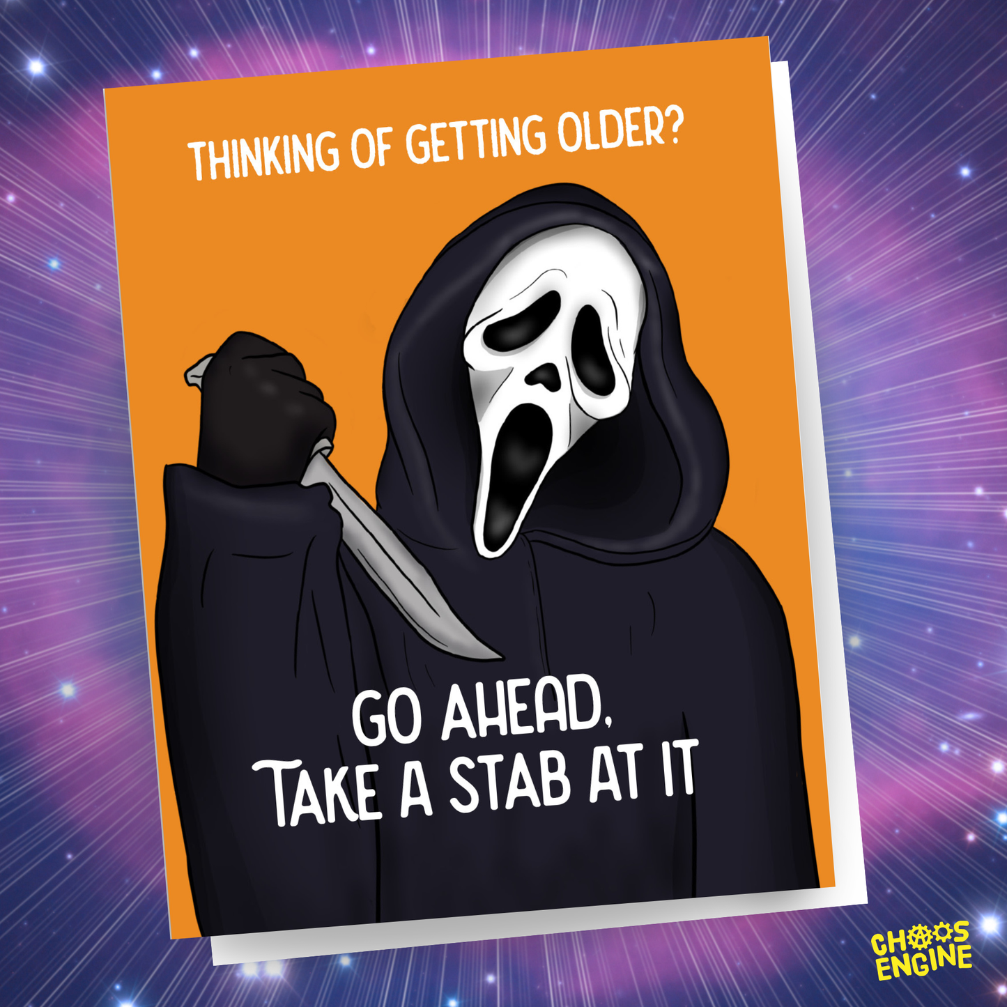 Ghostface birthday card