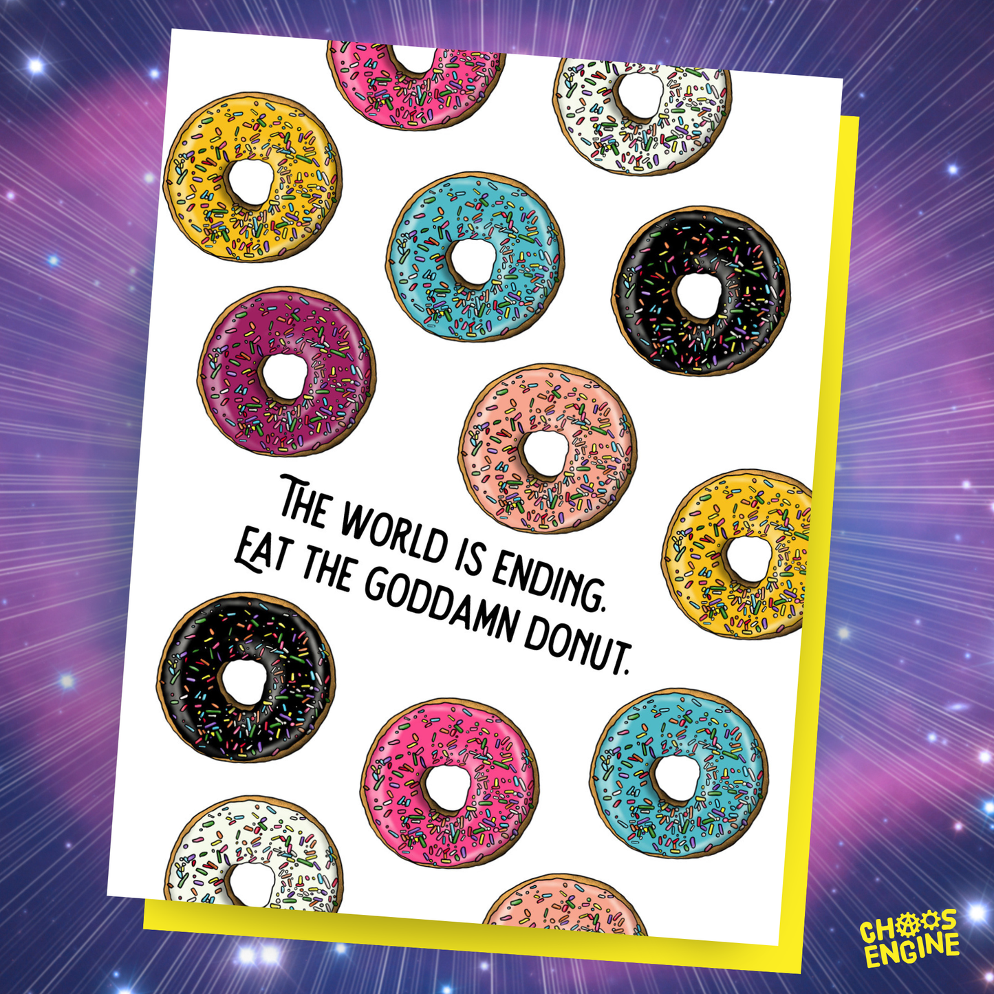 Eat the Goddamn Donut card