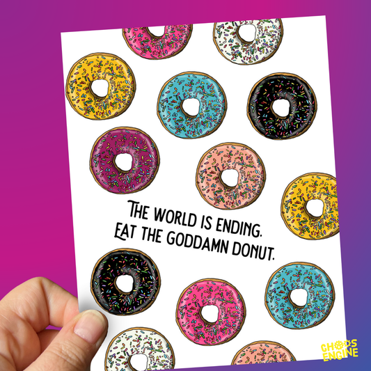 Eat the Goddamn Donut card
