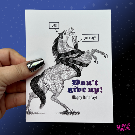Don't Give Up card