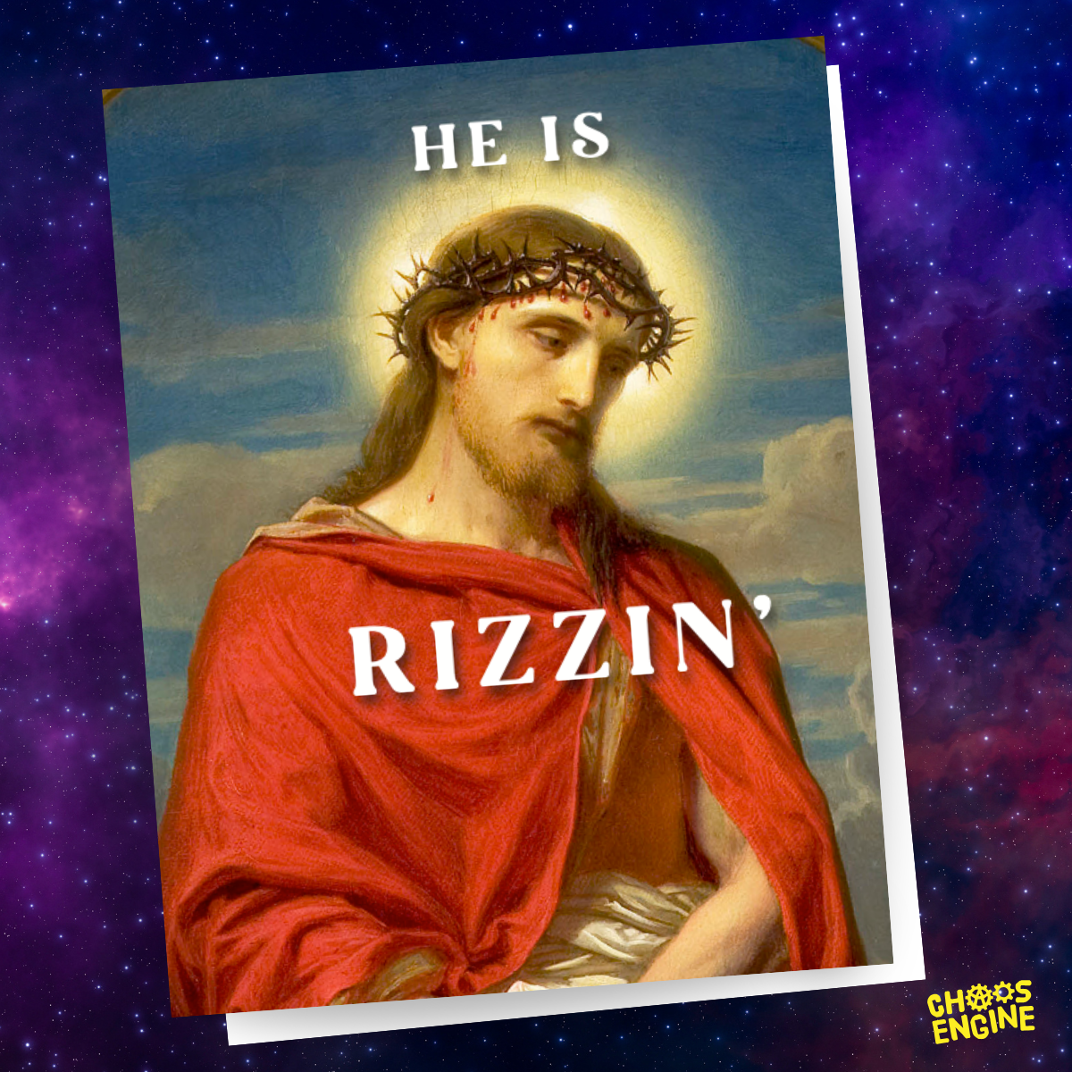 He Is Rizzin' card