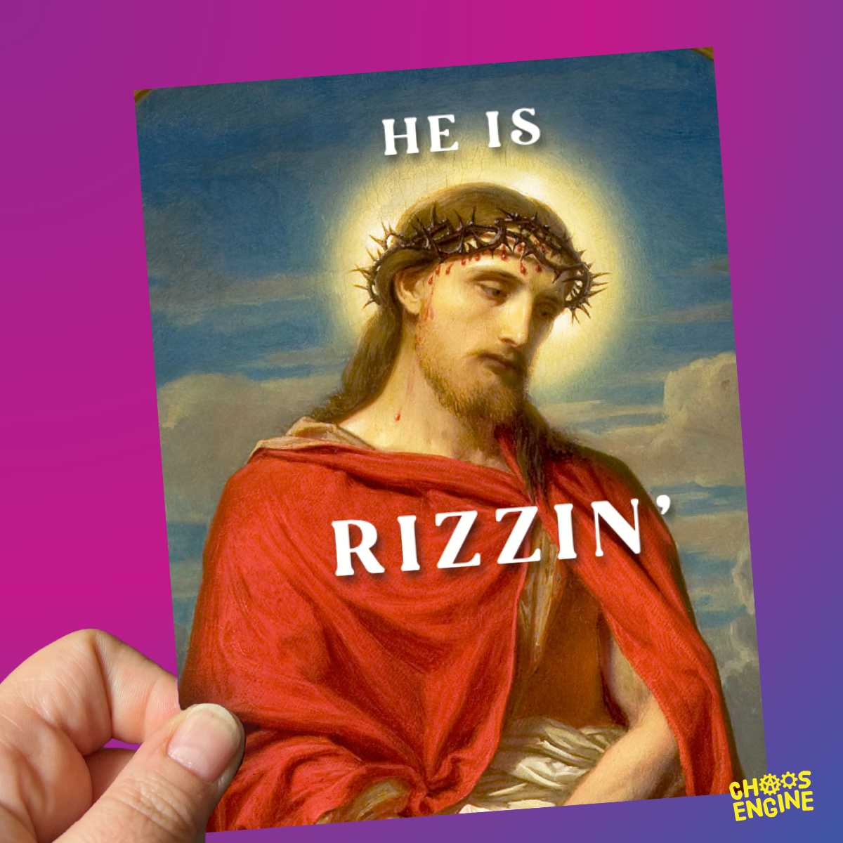 He Is Rizzin' card
