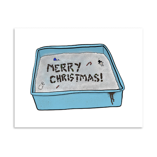 Litter Box Christmas card