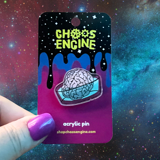 Brain Pan acrylic pin