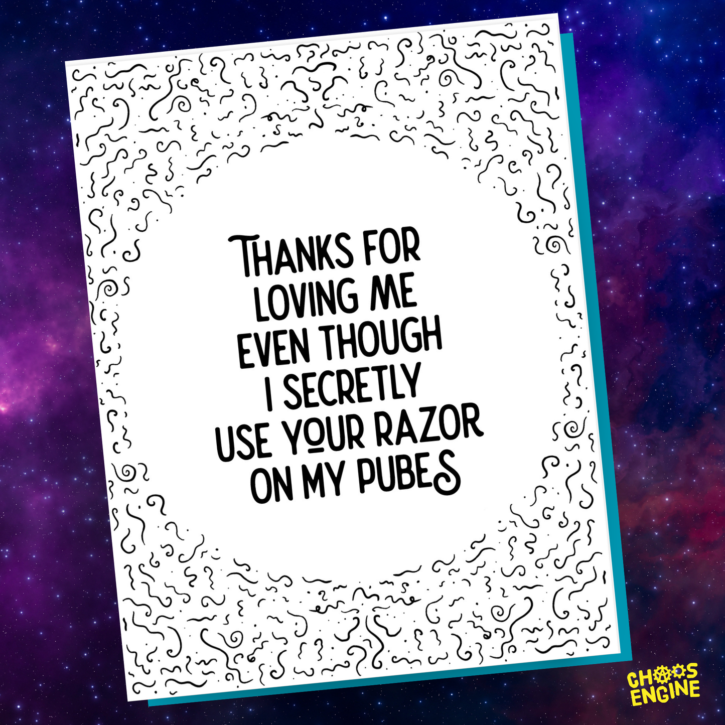 Pube Razor card