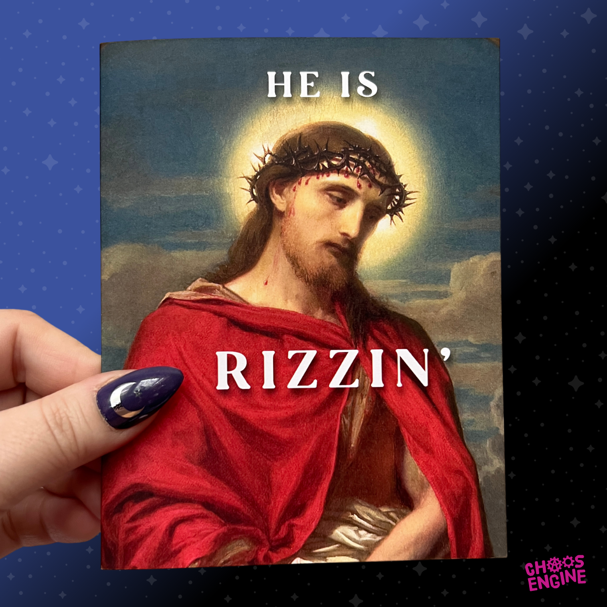 He Is Rizzin' card