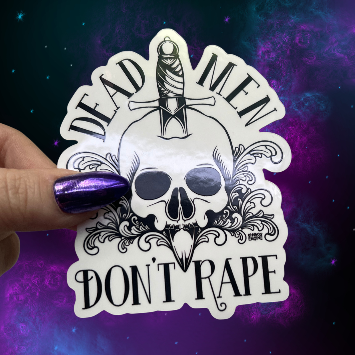Dead Men Don't Rape vinyl sticker