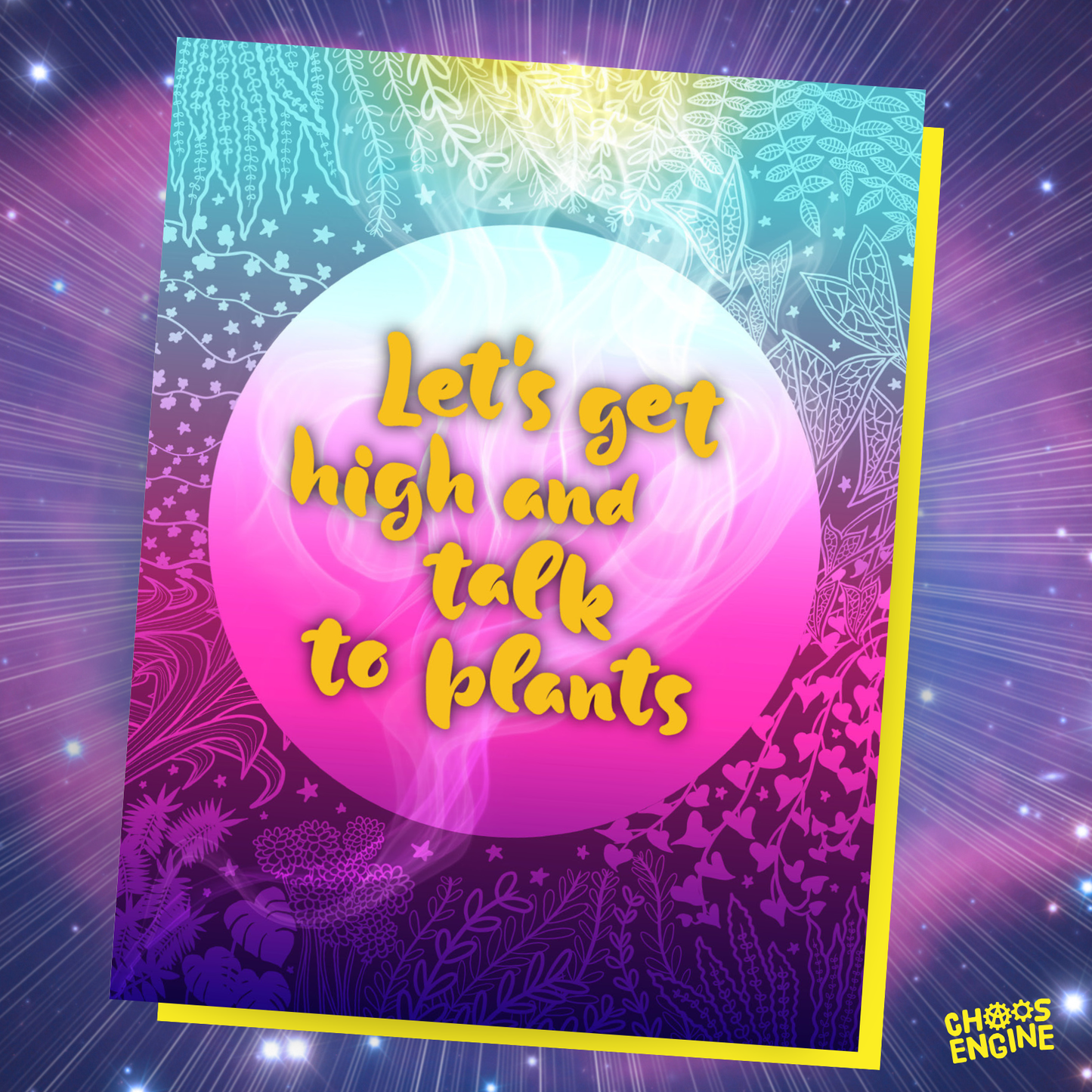 Let's Get High and Talk to Plants card