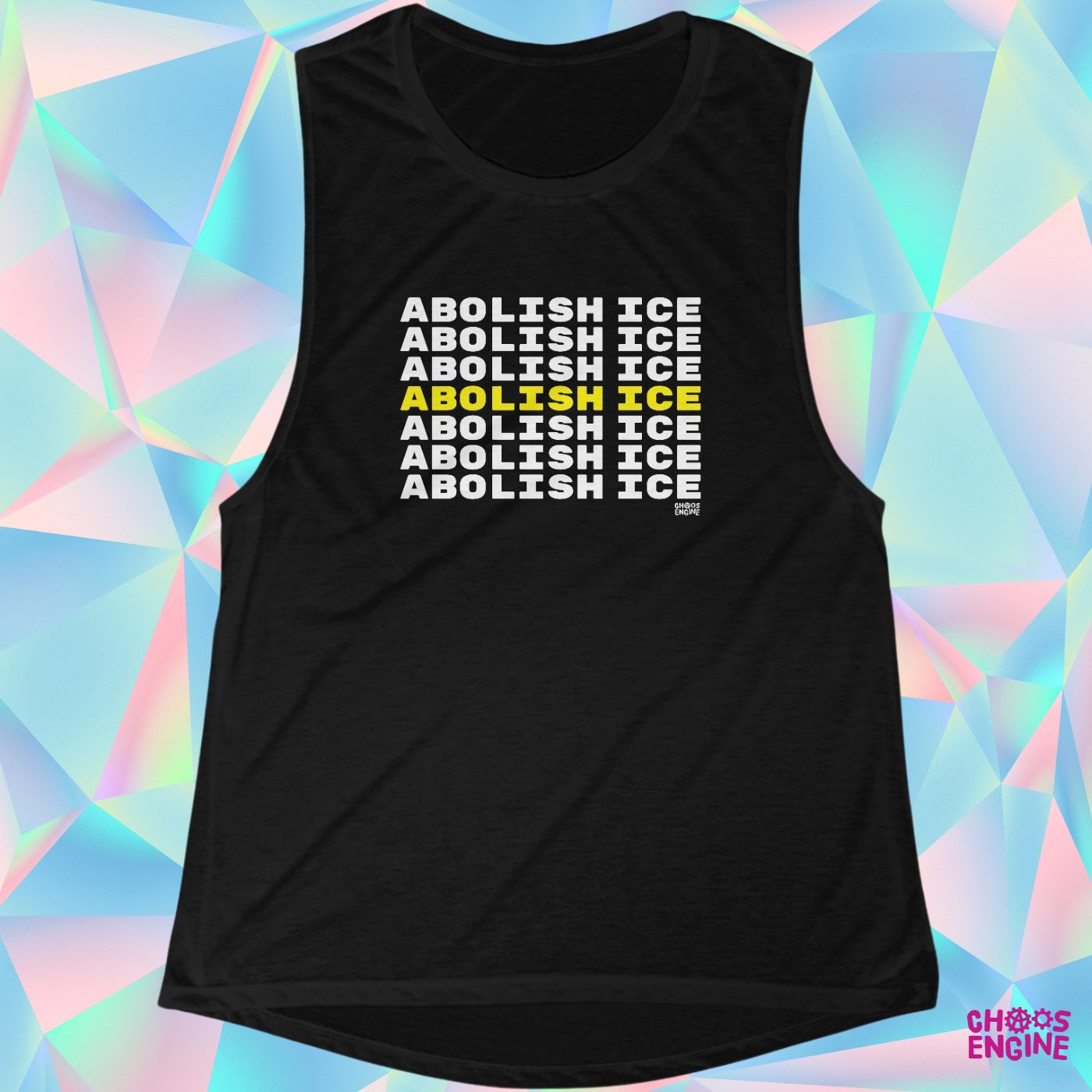 Abolish ICE women's flowy scoop muscle tank