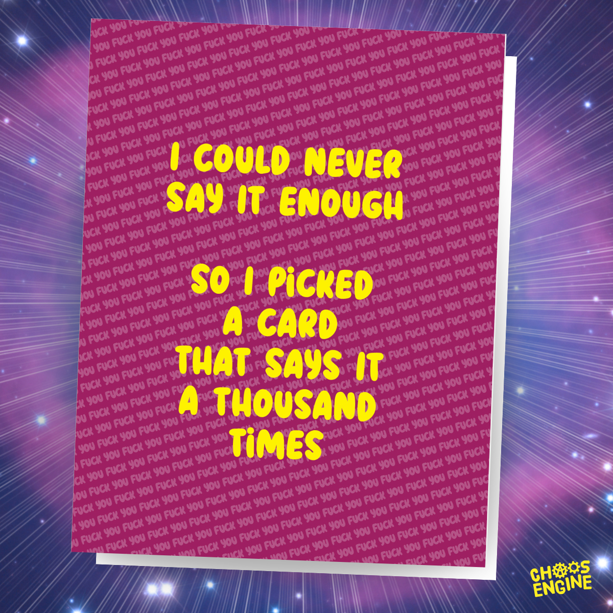 A Thousand Times: Fuck You card
