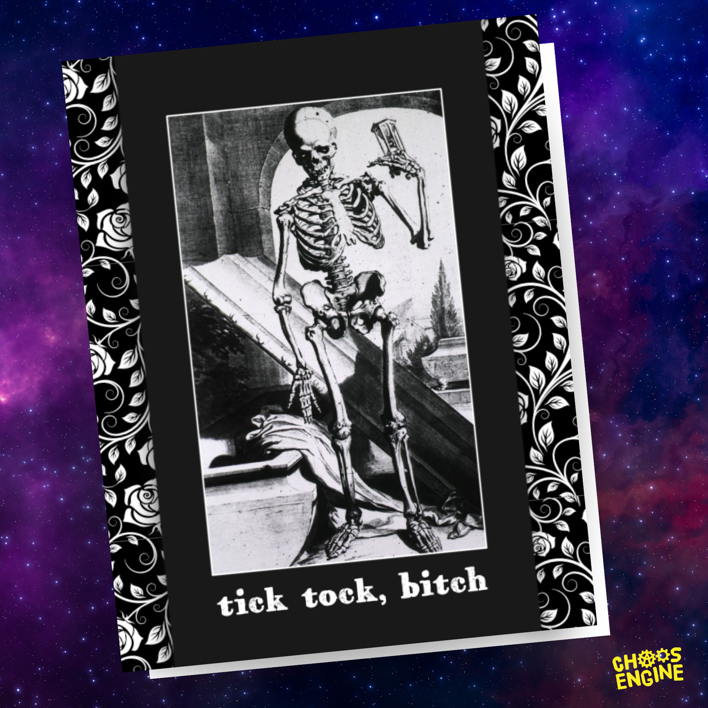 Tick Tock, Bitch card