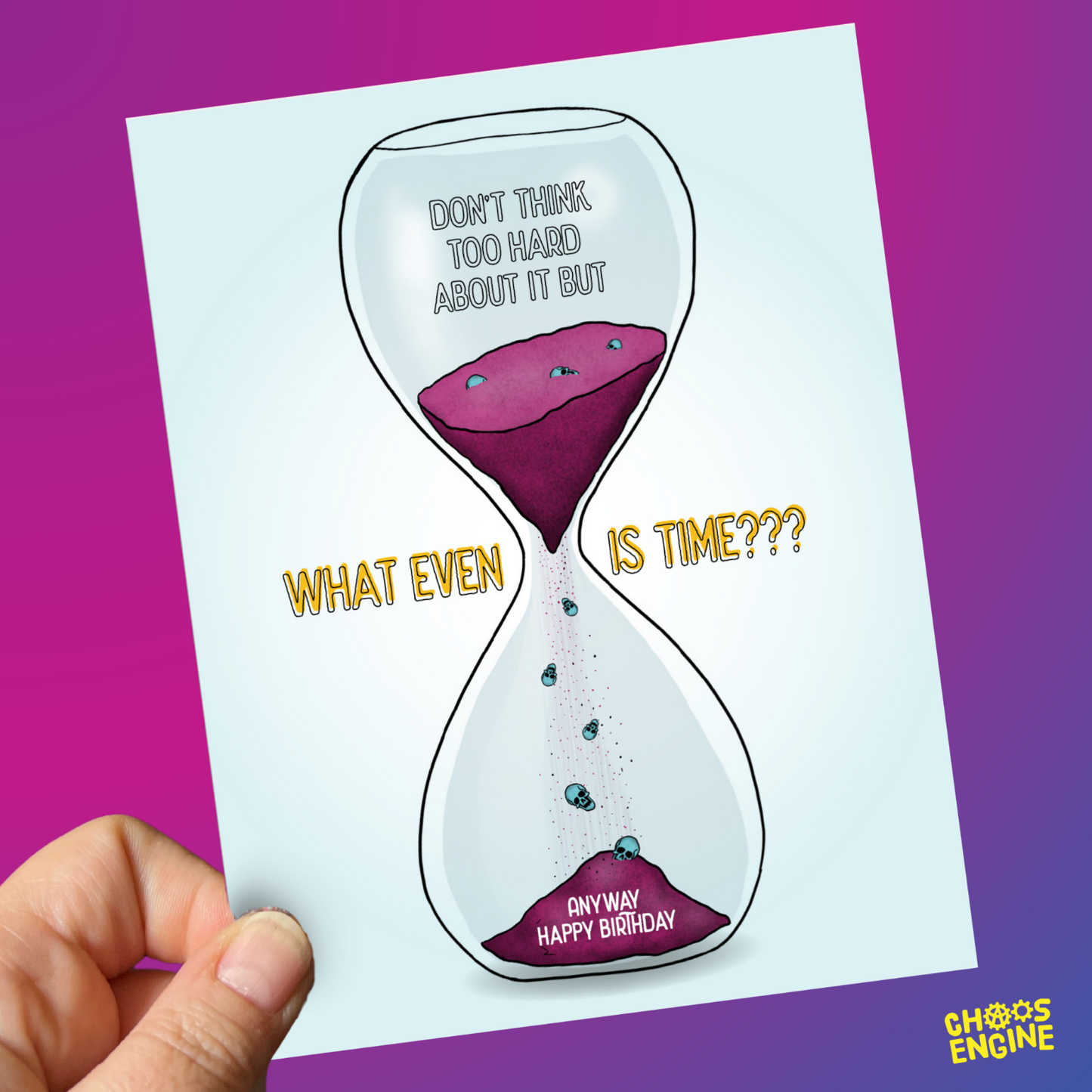 What Even Is Time? birthday card