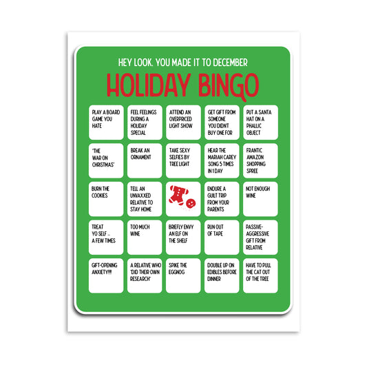 Holiday Bingo funny Christmas card