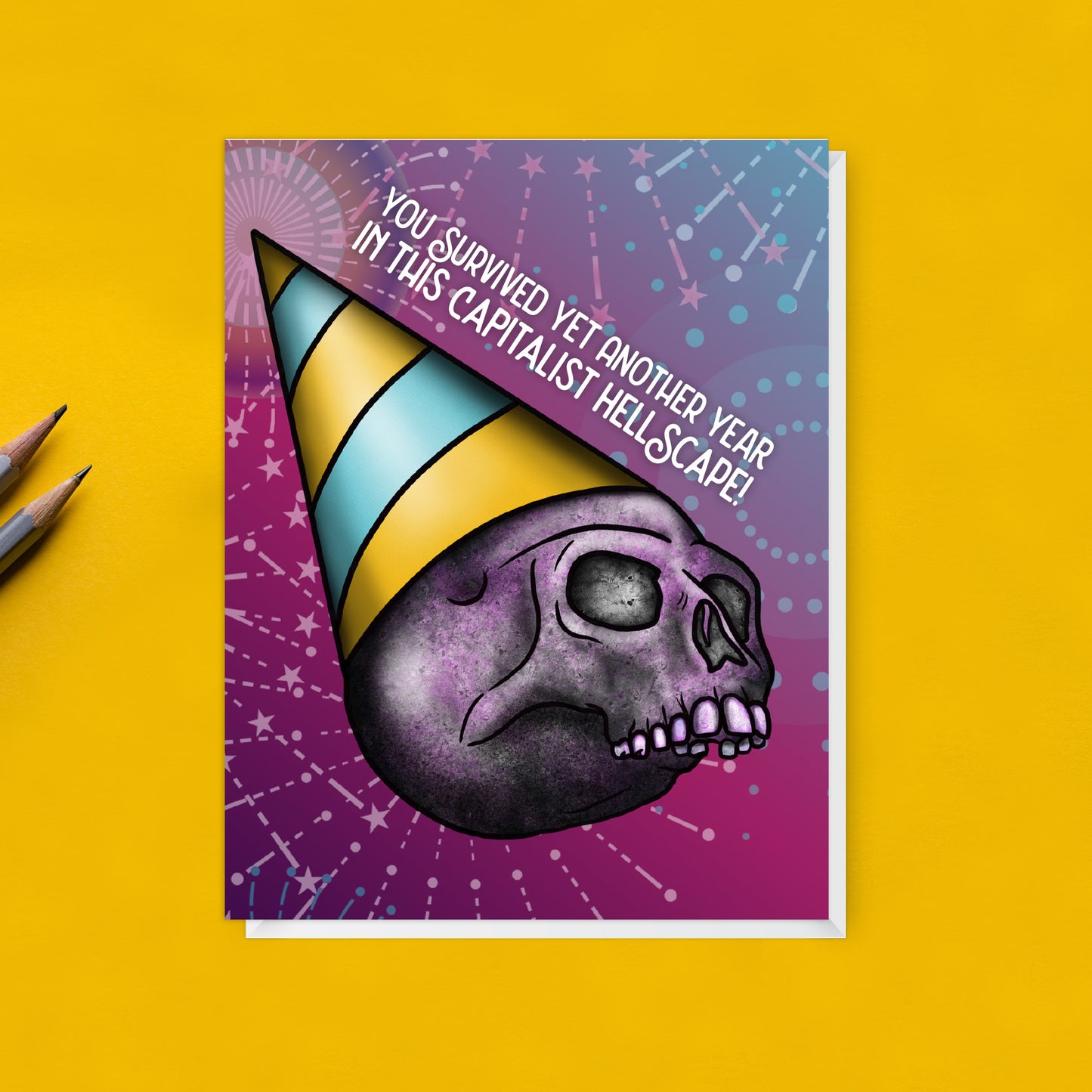 Capitalist Hellscape birthday card